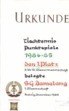 1. Mannschaft - 1. Platz 1985